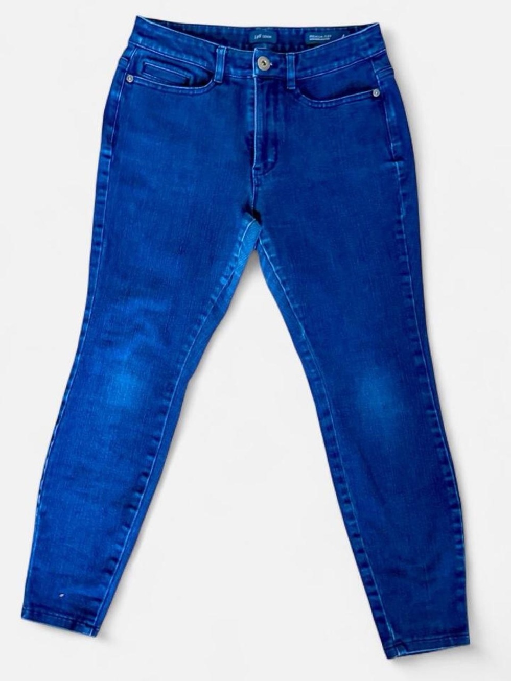 J.Jill Premium-Flex High-Rise Dark Wash Denim Leggings Jeggings 4P
